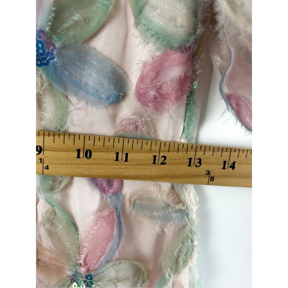 Entro Favorite Fleur Mesh Mini Dress Cutout Back Size S - Picture 7 of 13